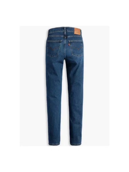 Jeansy straight leg Levi's z wysoką talią niebieskie