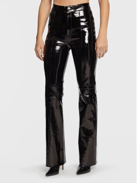 Pantaloni Gestuz din piele negru