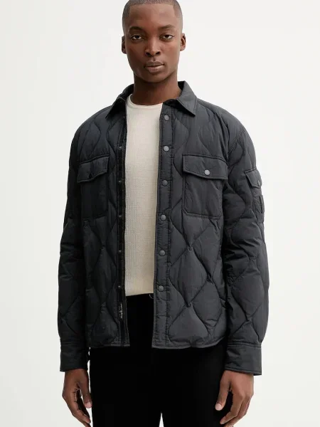 Пухено яке Rag & Bone преходен модел черно