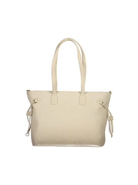 Torba shopper z regulowanym paskiem na ramię model ‘SAMBA’ Valentino By Mario Valentino beżowa