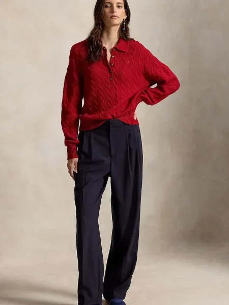 Polo Ralph Lauren sweter wełniany czerwony