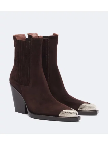 Botine Paris Texas din piele de căprioară negru