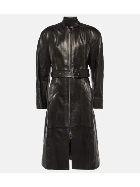 Palton Khaite din piele negru