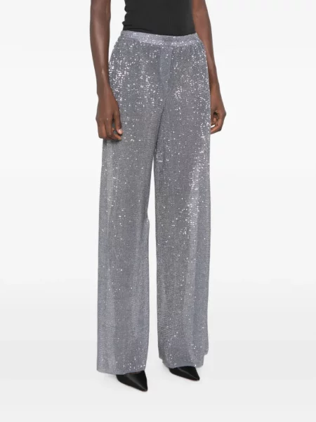 Pantaloni L'idée cu paiete gri