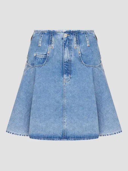 Джинсовая юбка Moschino голубая