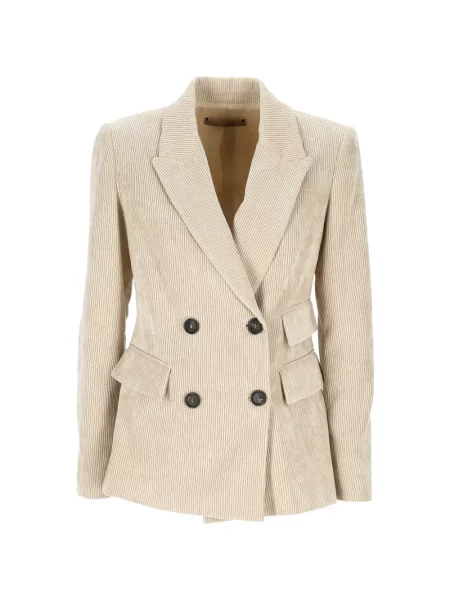 Sacou D.exterior de catifea cord cu două rânduri de nasturi