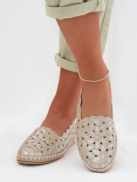 Chiloți Evento cu model floral slip-on alb