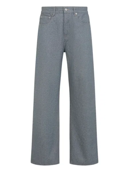 Džíny Jacquemus s výšivkou modré