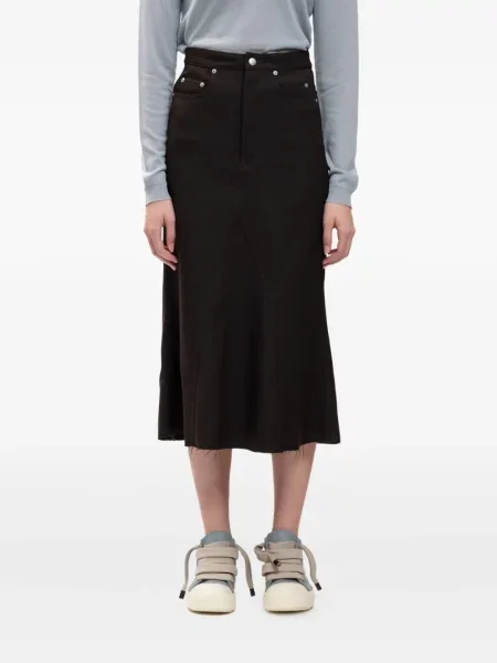Fustă Rick Owens de lână negru