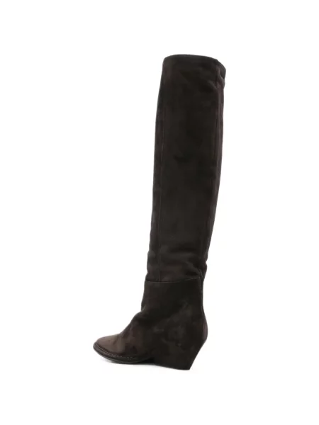 Botine Del Carlo din piele de căprioară maro