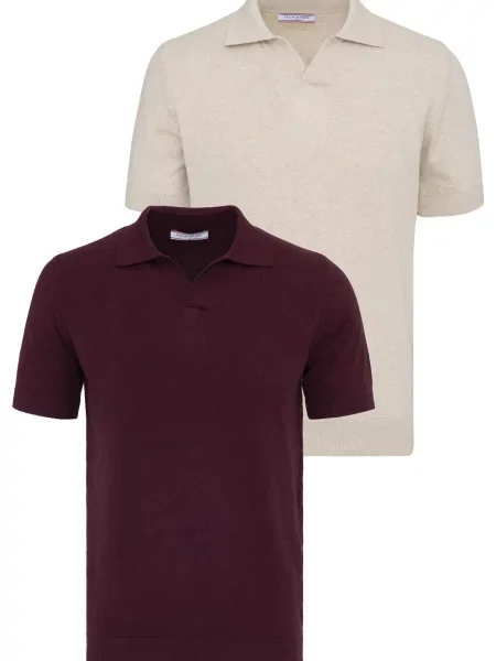 Felix Hardy Tricou / roșu bordeaux bej
