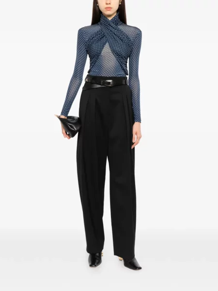 Top Francoise Pinton - Paris cu buline plic albastru