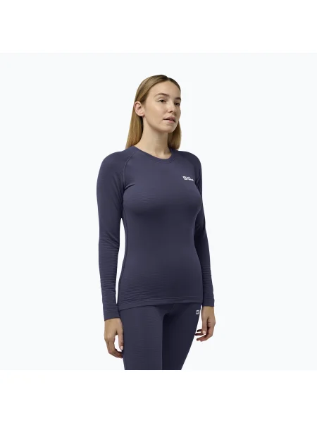 Дамска термо блуза с дълъг ръкав Jack Wolfskin Infinite Warm graphite сиво