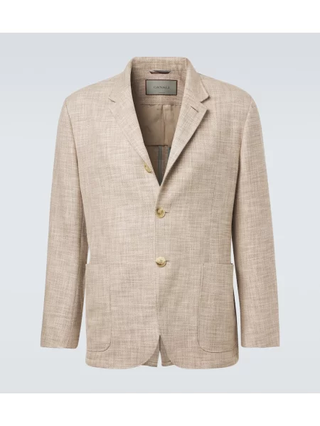 Volneni blazer Canali bež