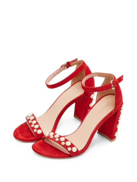 Sandale Stuart Weitzman cu perle roșu