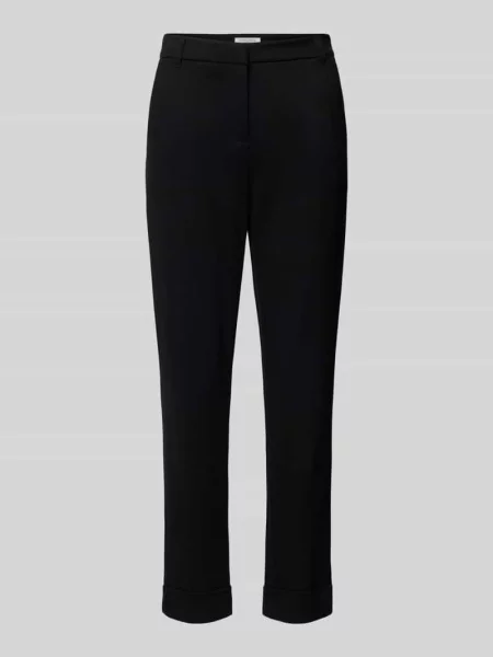 Spodnie materiałowe o kroju slim fit z mieszanki Christian Berg Woman czarne