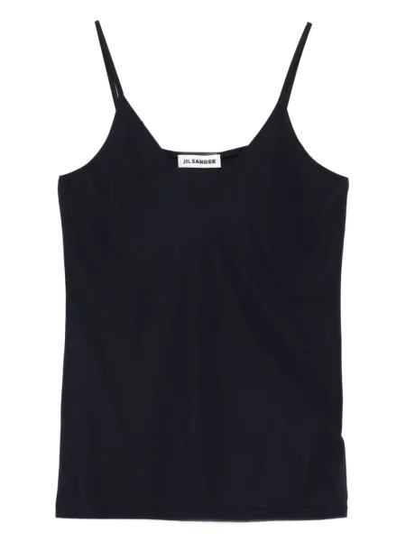 Top Jil Sander cu decolteu în V negru