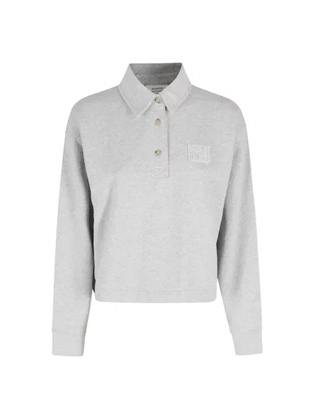 Koszulka polo Maison Kitsune szara