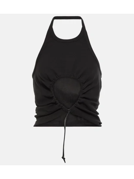 Top Alaã¯a z dekoltem halter czarny