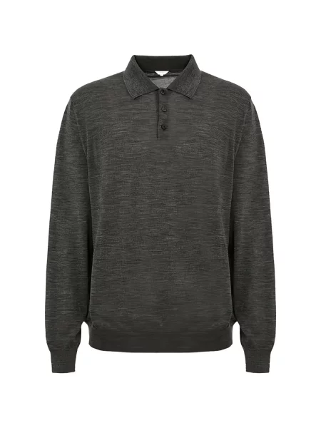 Lung tricou polo Malo gri