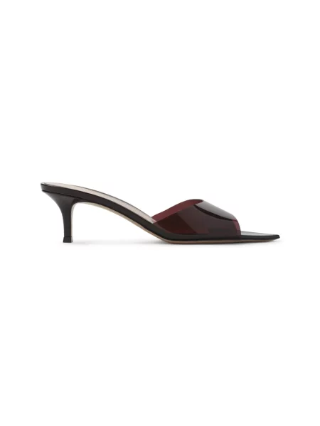 Klapki mules Gianvito Rossi skórzane brązowe