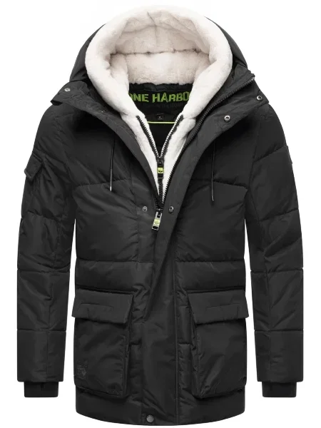 STONE HARBOUR Zimska jakna Lauroo ecru črna