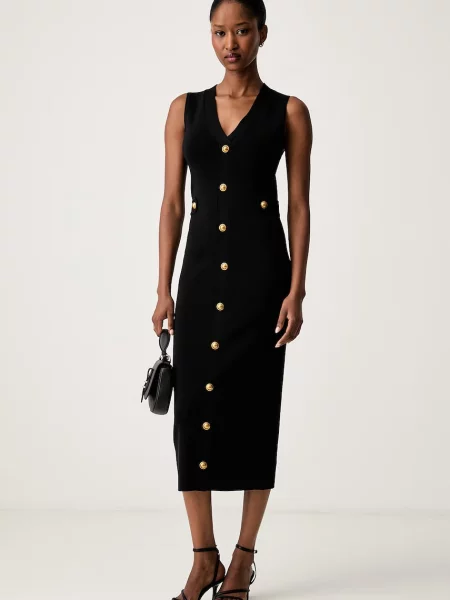 MICHAEL Michael Kors rochie cu vâscoză negru
