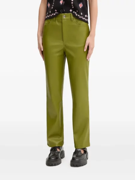 Pantaloni Never Fully Dressed cu broderie verde
