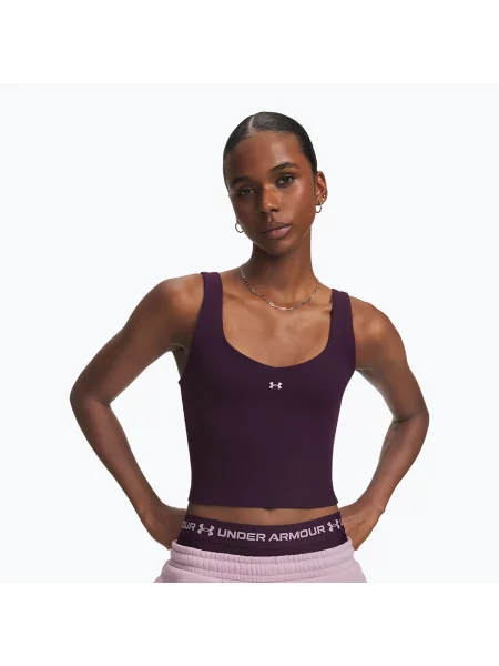Дамска тренировъчна тениска Under Armour Motion Tank purple echo/mauve pink виолетово