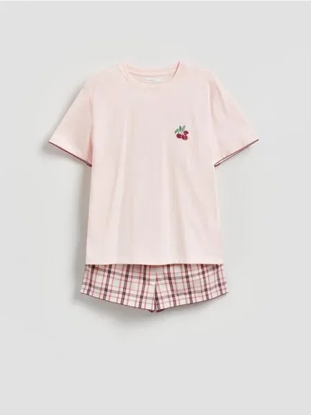 Reserved Pijama din două piese roz-pastel roz