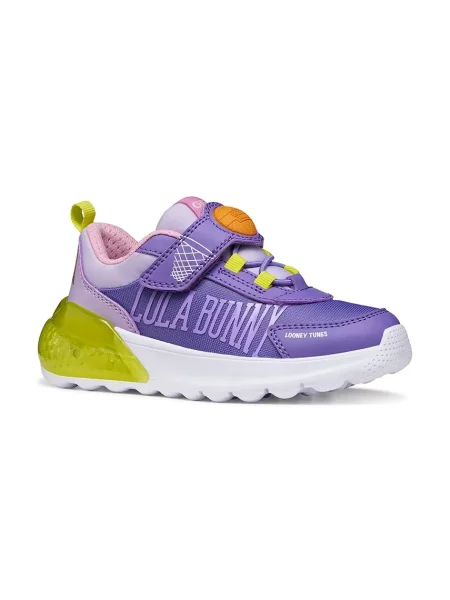 Geox sneakers pentru copii ACTIVART ILLUMINUS x Looney Tunes violet