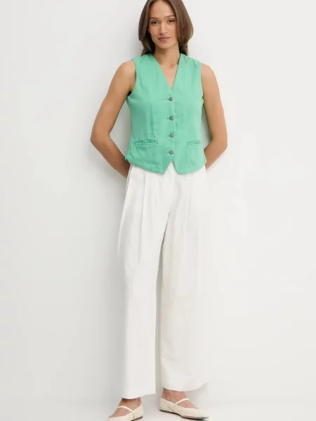 Безрукавка United Colors of Benetton однобортна зелений