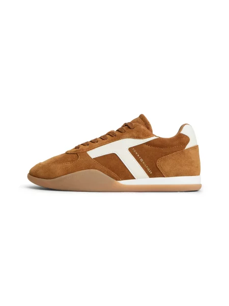 Sneakerși Tommy Hilfiger din piele retro maro