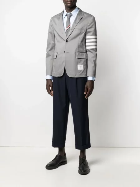 Dryžuota ilgas marškiniai Thom Browne mėlyna
