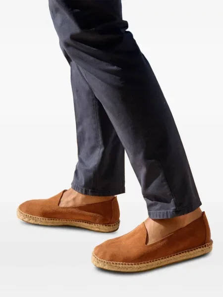 Espadrile Manebi din piele de căprioară slip-on maro