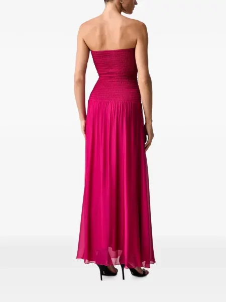 Rochie maxi Haveone fără bretele roz