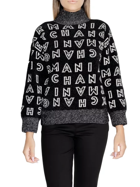 Pulover Armani cu guler înalt negru