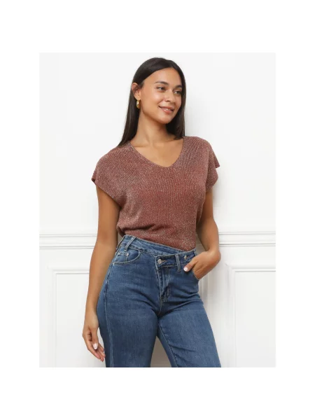 Pulover La Modeuse portocaliu