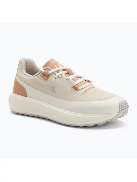 Buty Calvin Klein Athleisure Runner Laceup Nt creamy white/eggshell/dusty coral białe