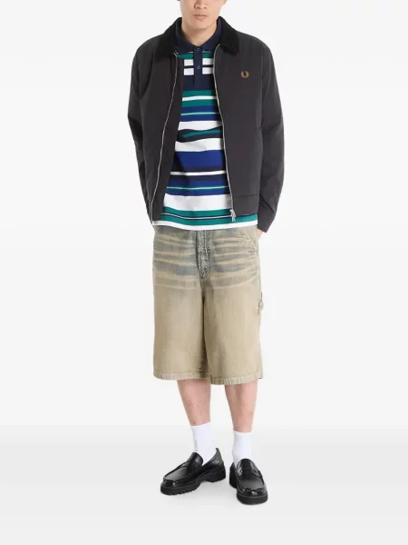 Gulerat geacă bomber Fred Perry de catifea cord negru