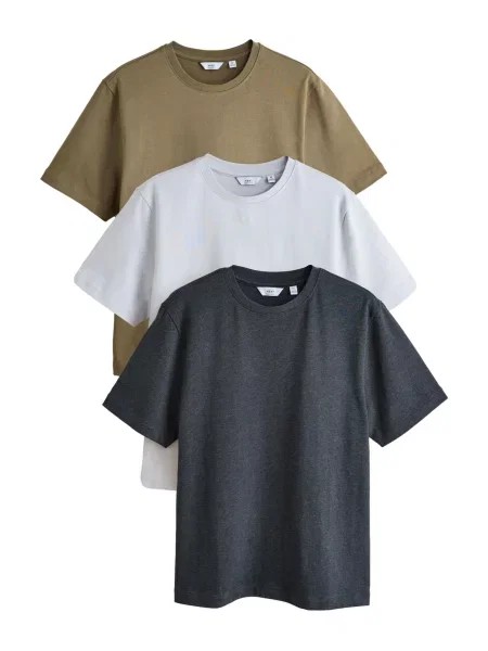 Next Tricou albastru închis / deschis / oliv gri
