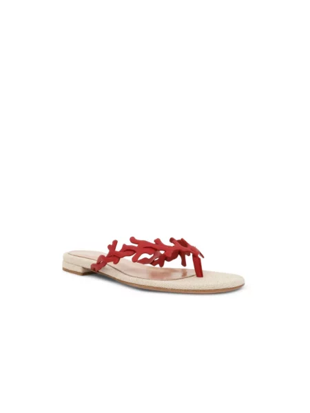 Stringi Gianvito Rossi skórzane czerwone