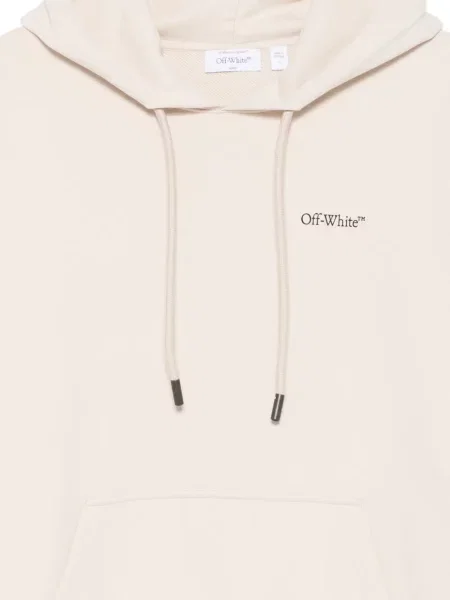Grafic hanorac cu glugă Off-white alb