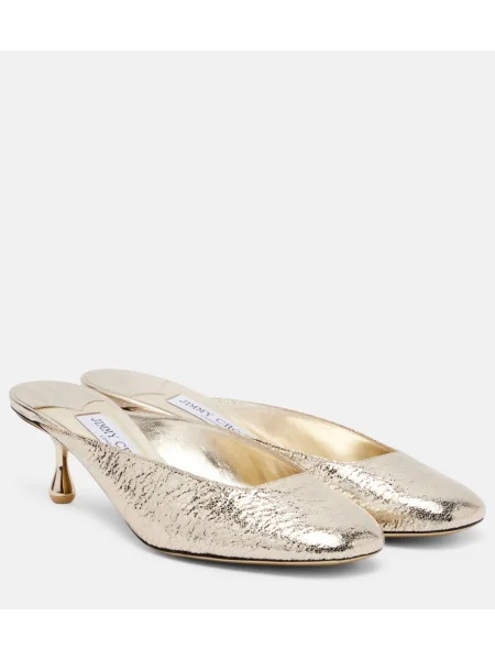 Papuci tip mules Jimmy Choo auriu