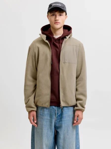 JACK & JONES Jachetă fleece JJEMason taupe gri