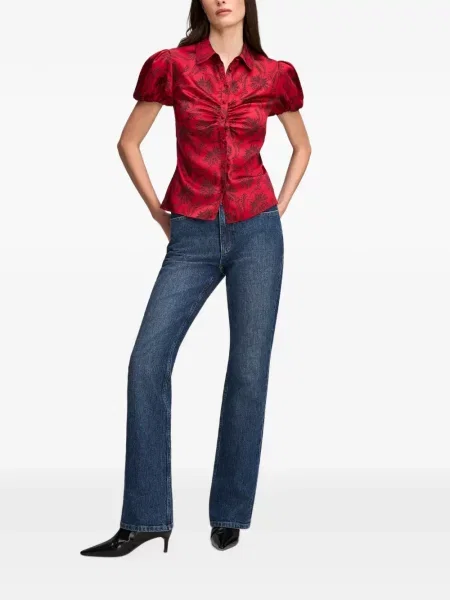 Top Cinq A Sept cu model paisley roșu