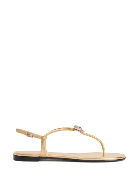 Sandale Giuseppe Zanotti fără toc auriu