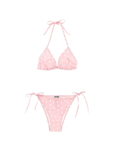Bikini Moschino cu imagine roz