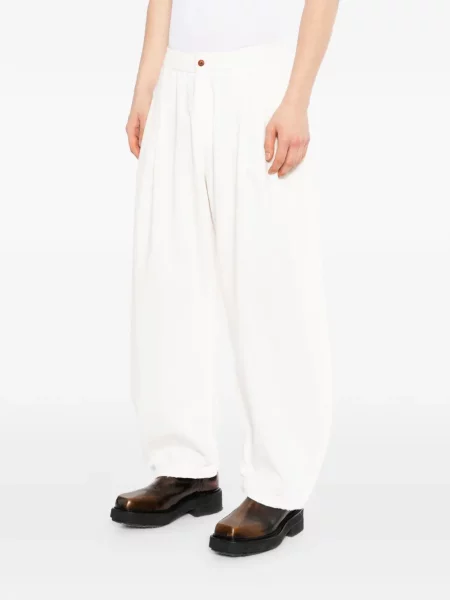 Pantaloni Croquis conici alb