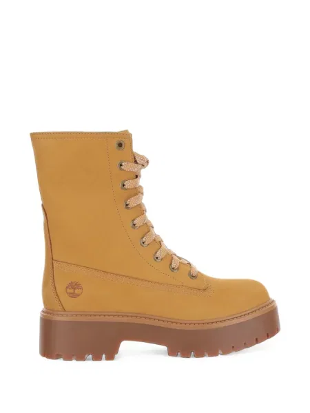 Botine Timberland cu platformă streetstyle cu strasuri galben